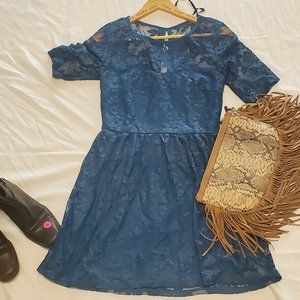 Lacy Blue Dress